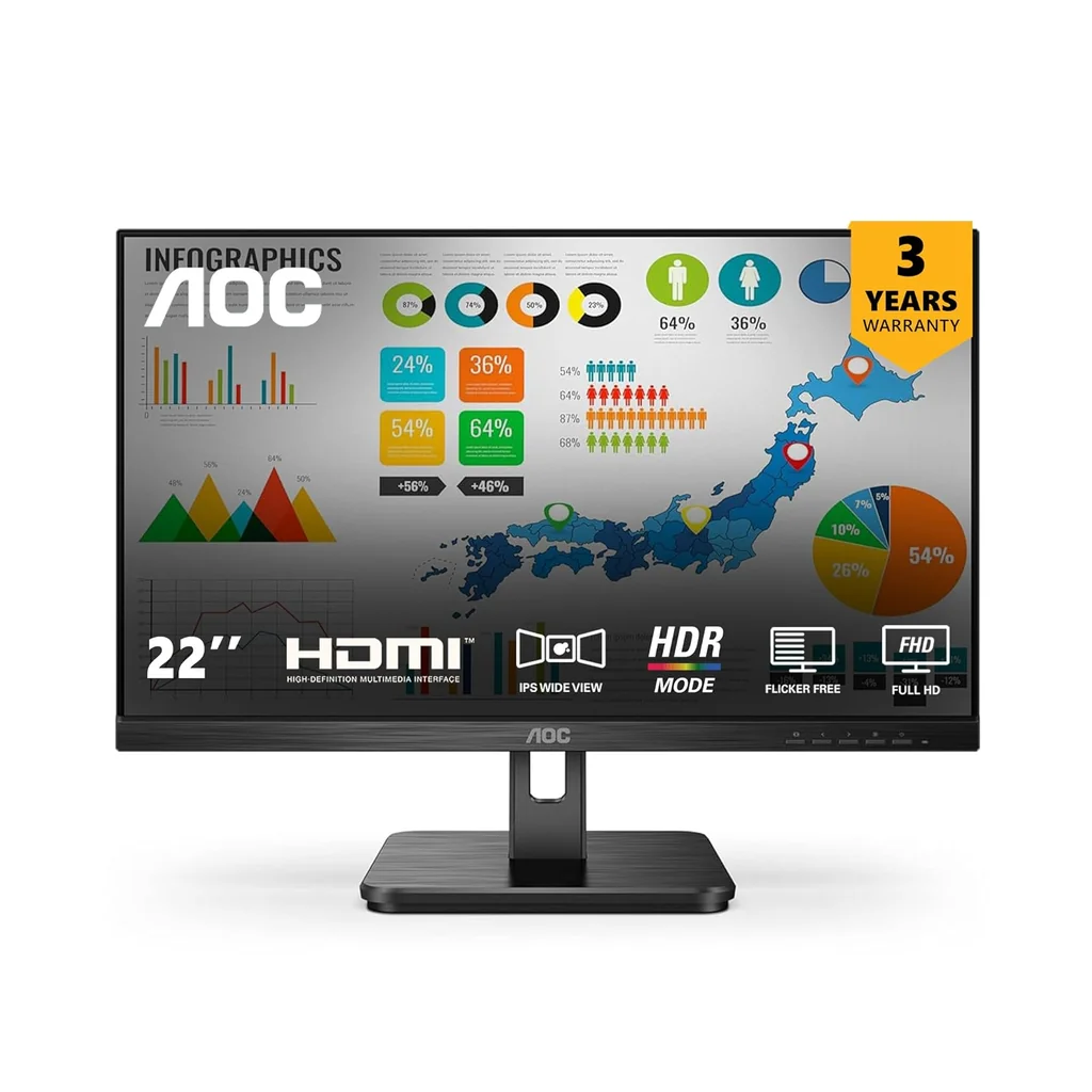 AOC 22E2HM 21.5″ FHD VA 75Hz 4ms Monitor 1 AOC 22E2HM 21.5″ FHD VA 75Hz 4ms Monitor