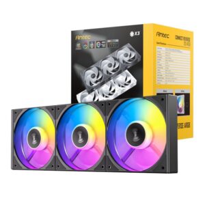 Antec Connect 120 Reverse ARGB PWM Black Case Fans 3 Pack