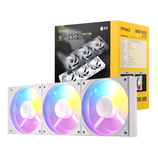 Antec Connect 120 Reverse ARGB PWM White Case Fans 3 Pack