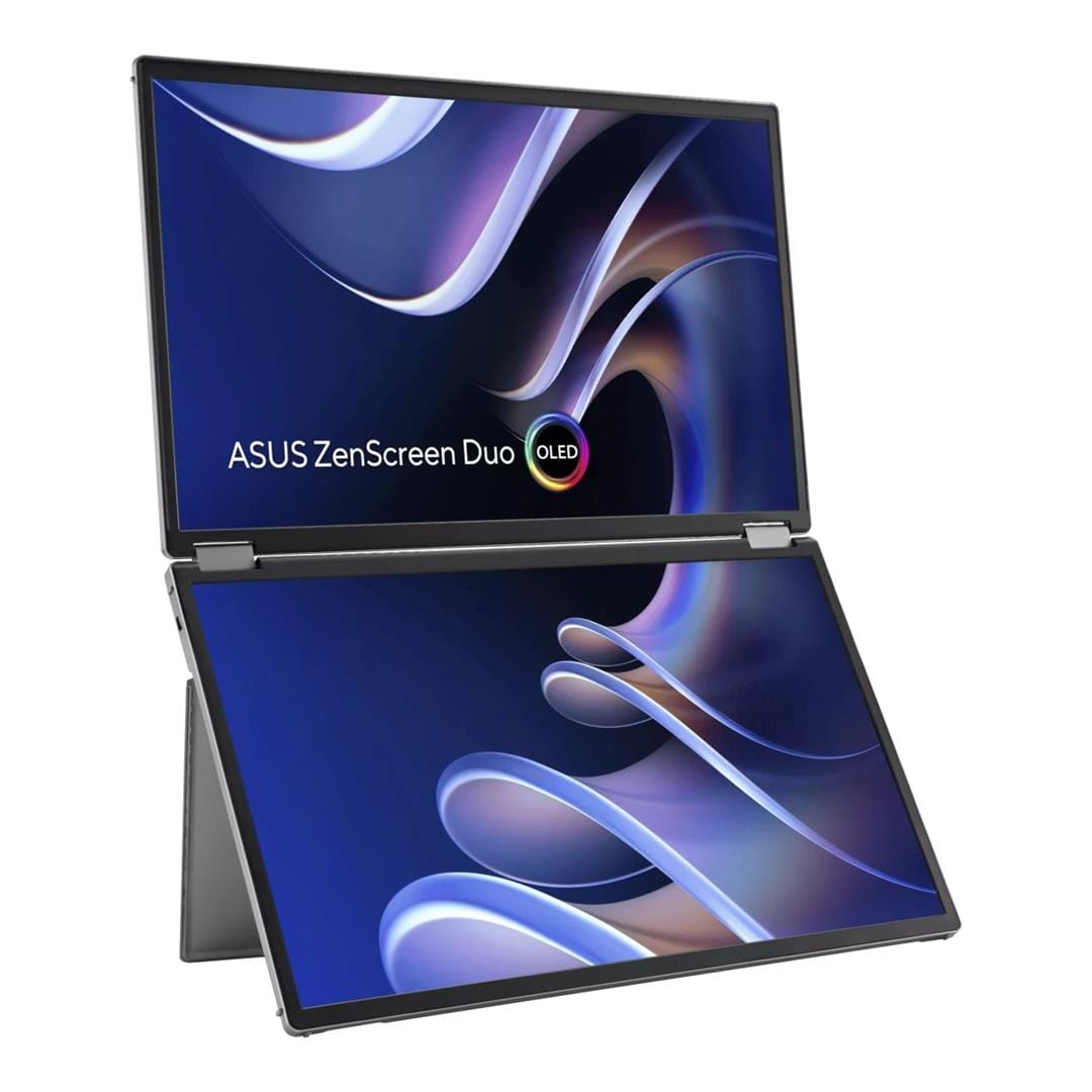 ASUS ZenScreen Duo OLED MQ149CD Dual 14″ OLED WUXGA 60Hz HDR True Black 400 USB-C Portable Monitor 1 ASUS ZenScreen Duo OLED MQ149CD Dual 14″ OLED WUXGA 60Hz HDR True Black 400 USB-C Portable Monitor