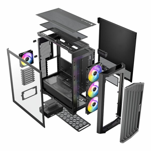 Antec Performance FT1 ARGB E-ATX Full-Tower Black Gaming Chassis 10 Antec Performance FT1 ARGB E-ATX Full-Tower Black Gaming Chassis