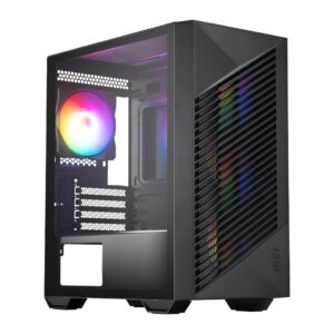 MSI PRO FORGE M050A Micro-ATX Mini-Tower Black Gaming Chassis