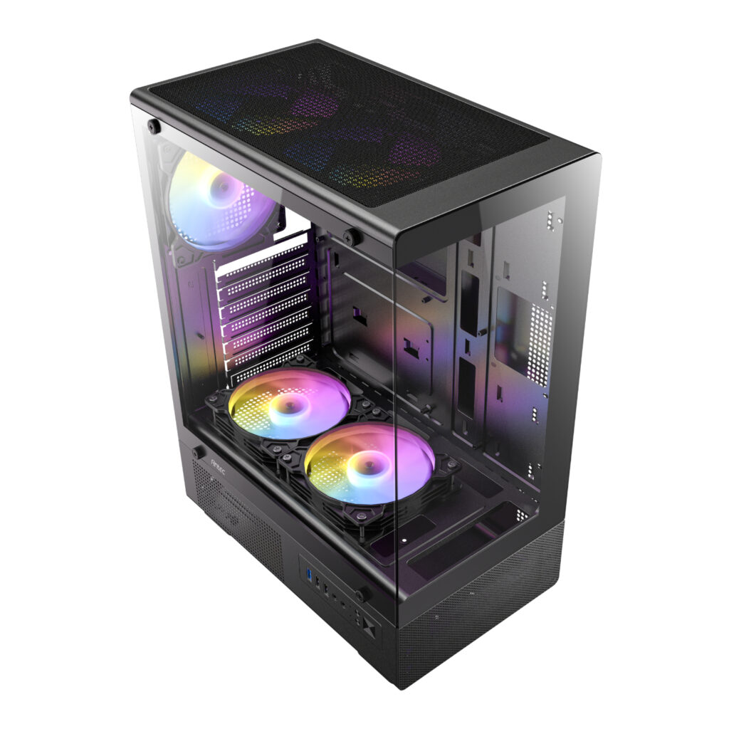 Antec VCX200 RGB Elite ATX Mid-Tower Black Gaming Chassis 2 Antec VCX200 RGB Elite ATX Mid-Tower Black Gaming Chassis