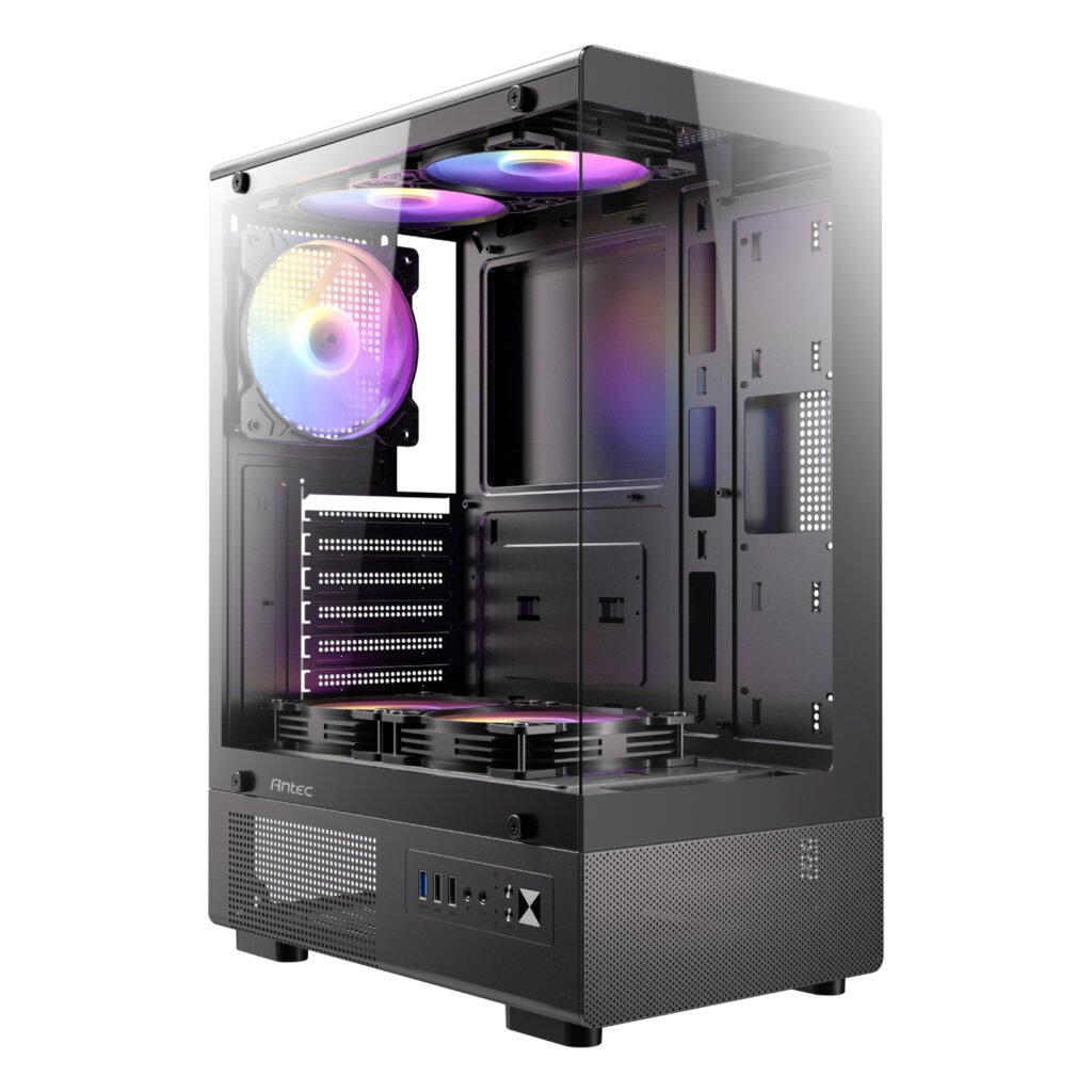 Antec VCX200 RGB Elite ATX Mid-Tower Black Gaming Chassis 1 Antec VCX200 RGB Elite ATX Mid-Tower Black Gaming Chassis