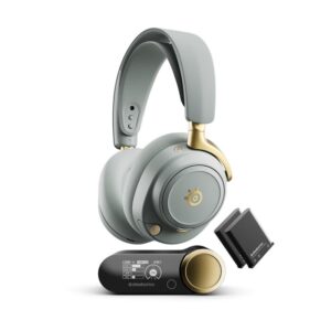 SteelSeries Arctis Nova Elite Sage & Gold Multi Platform Wireless Gaming Headset