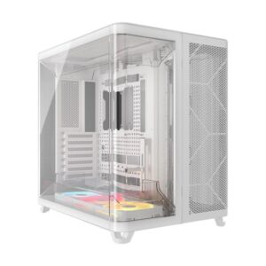 CORSAIR AIR 5400 LX-R RGB iCUE LINK Triple-Chamber White Mid-Tower Gaming Case