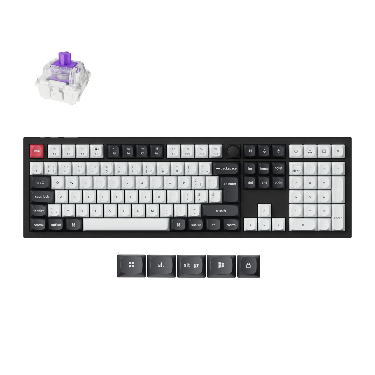 Keychron Q6 HE QMK Wireless Carbon Black Gaming Keyboard 2 Keychron Q6 HE QMK Wireless Carbon Black Gaming Keyboard