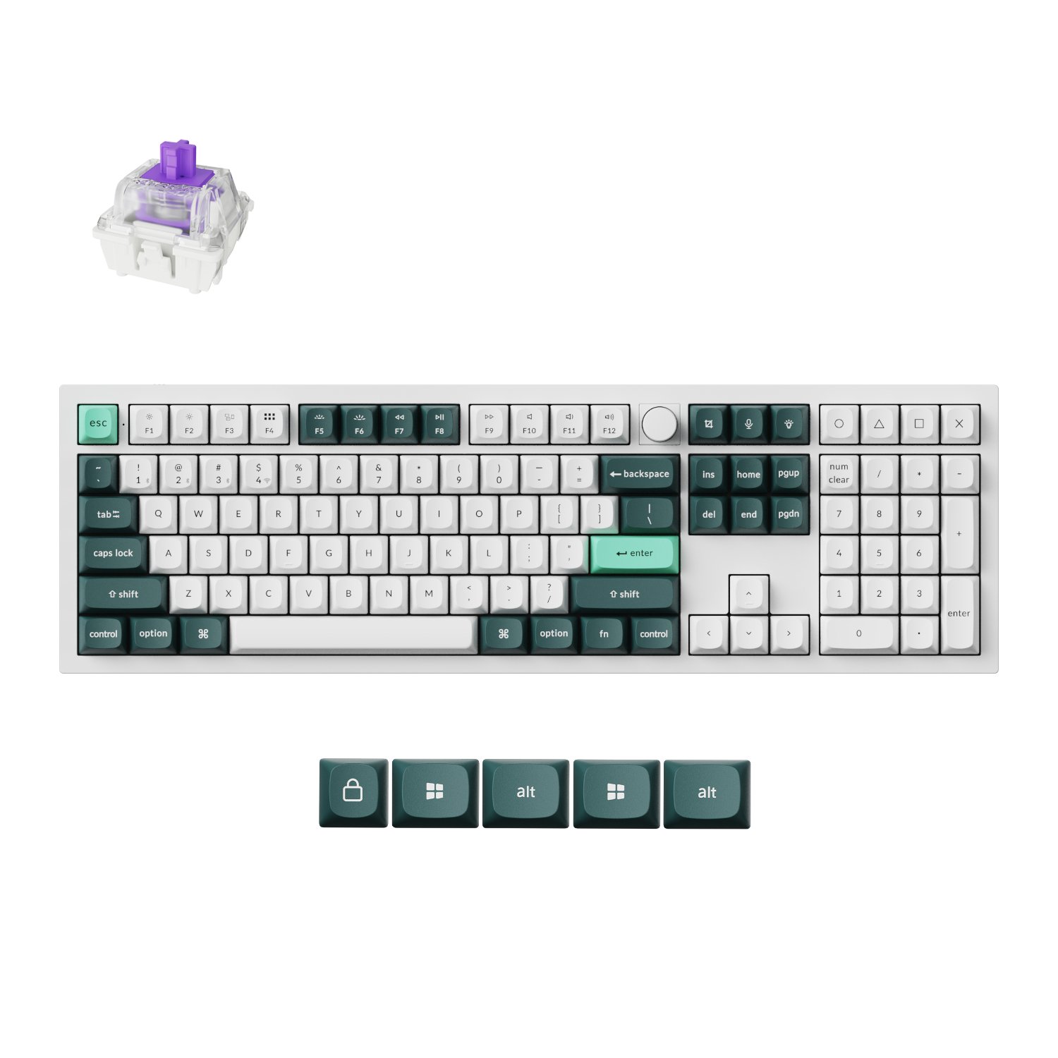 Keychron Q6 HE QMK Wireless Shell White Gaming Keyboard 2 Keychron Q6 HE QMK Wireless Shell White Gaming Keyboard