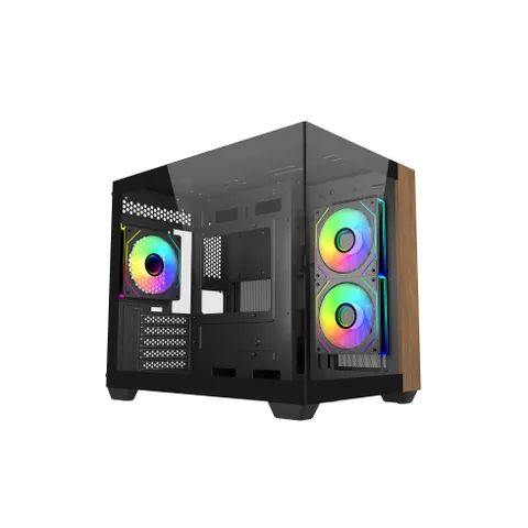 Cooler Master Elite 481 Wood ARGB Micro-ATX Mid-Tower Black Gaming Chassis 1 Cooler Master Elite 481 Wood ARGB Micro-ATX Mid-Tower Black Gaming Chassis