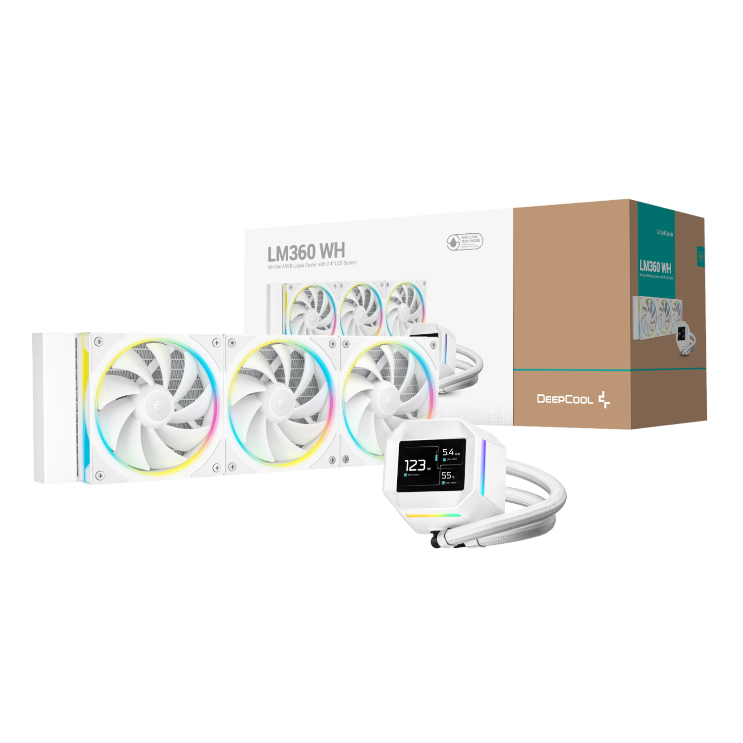 DeepCool LM360 LCD ARGB 360mm AIO CPU Liquid Cooler 6 DeepCool LM360 LCD ARGB 360mm AIO CPU Liquid Cooler