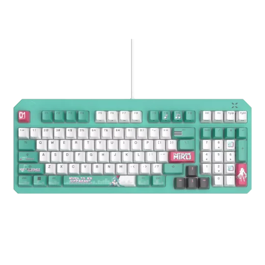 ASUS TUF Gaming K3 Gen II Hatsune Miku Edition RGB Red Switches Optical Mechanical Gaming Keyboard