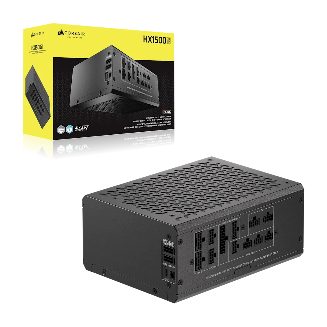 Corsair HX1500i SHIFT 1500W 80+ Platinum ATX Power Supply 1 Corsair HX1500i SHIFT 1500W 80+ Platinum ATX Power Supply