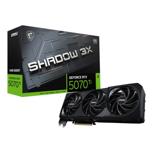 MSI GeForce RTX 5070 Ti SHADOW 3X OC 16GB GDDR7 PCIe 5.0 Graphics Card 1 MSI GeForce RTX 5070 Ti SHADOW 3X OC 16GB GDDR7 PCIe 5.0 Graphics Card