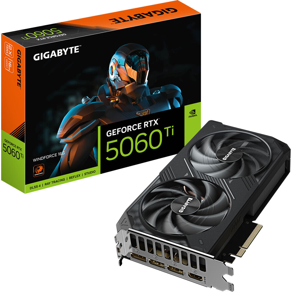 GIGABYTE GeForce RTX 5060 Ti WINDFORCE 2X 16GB GDDR7 PCIe 5.0 Graphics Card 1 GIGABYTE GeForce RTX 5060 Ti WINDFORCE 2X 16GB GDDR7 PCIe 5.0 Graphics Card