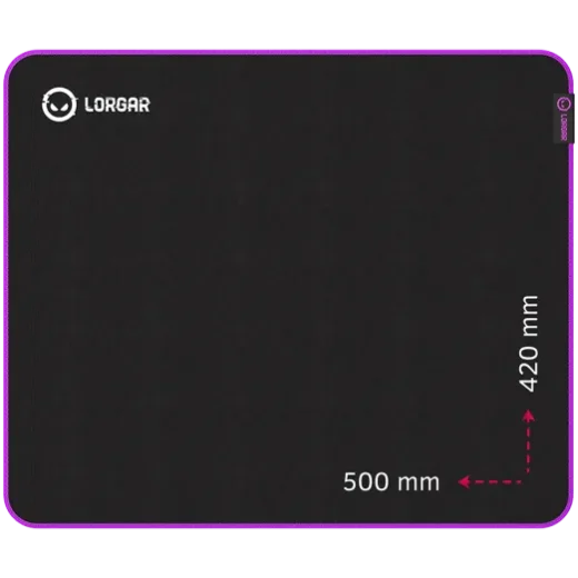 LORGAR Main 315 Large Black Gaming Mouse Pad