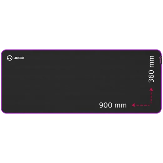 LORGAR Main 319 Extra-Large Black Gaming Mouse Pad