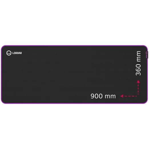 LORGAR Main 319 Extra-Large Black Gaming Mouse Pad 1 LORGAR Main 319 Extra-Large Black Gaming Mouse Pad