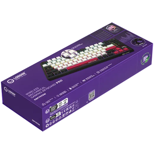 LORGAR Rally 7075W Ultra-Slim Wireless Black Mechanical Keyboard 9 LORGAR Rally 7075W Ultra-Slim Wireless Black Mechanical Keyboard