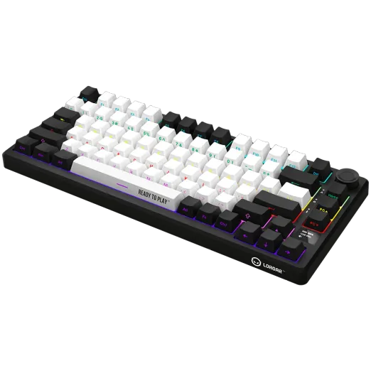 LORGAR Rally 7075W Ultra-Slim Wireless Black Mechanical Keyboard 4 LORGAR Rally 7075W Ultra-Slim Wireless Black Mechanical Keyboard