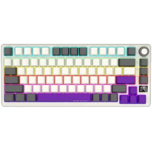 LORGAR Rally 7075W RT Ultra Slim Wireless White Mechanical Keyboard