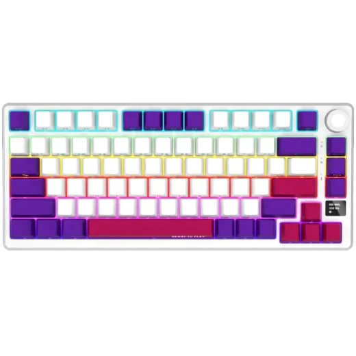 LORGAR Rally 7075W Ultra-Slim Wireless White Mechanical Keyboard