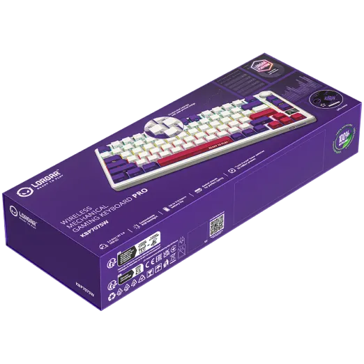 LORGAR Rally 7075W Ultra-Slim Wireless White Mechanical Keyboard 9 LORGAR Rally 7075W Ultra-Slim Wireless White Mechanical Keyboard