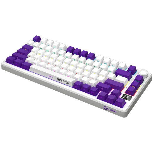 LORGAR Rally 7075W Ultra-Slim Wireless White Mechanical Keyboard 4 LORGAR Rally 7075W Ultra-Slim Wireless White Mechanical Keyboard