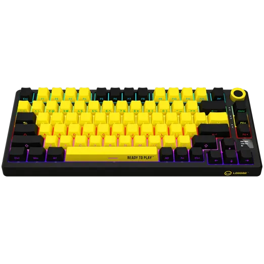 LORGAR Rally 7075W Ultra-Slim Wireless Yellow Mechanical Keyboard 2 LORGAR Rally 7075W Ultra-Slim Wireless Yellow Mechanical Keyboard