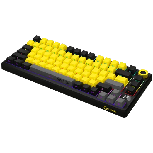 LORGAR Rally 7075W Ultra-Slim Wireless Yellow Mechanical Keyboard 4 LORGAR Rally 7075W Ultra-Slim Wireless Yellow Mechanical Keyboard