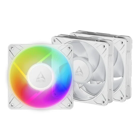 ARCTIC P12 Pro A-RGB White PWM 120mm 3 Pack Chassis Fans 1 ARCTIC P12 Pro A-RGB White PWM 120mm 3 Pack Chassis Fans