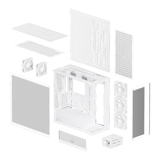ARCTIC Xtender White Clear Glass Premium E-ATX Gaming Chassis 4 ARCTIC Xtender White Clear Glass Premium E-ATX Gaming Chassis