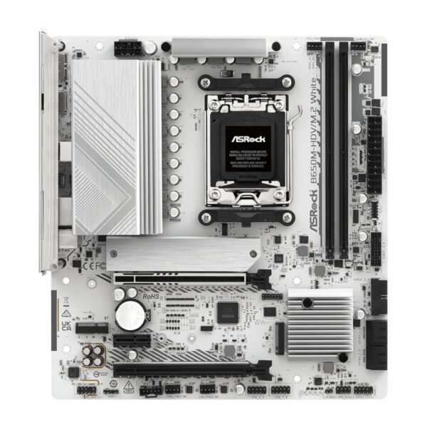 ASRock B650M-HDV/M.2 White AMD AM5 Micro-ATX Motherboard 2 ASRock B650M-HDV/M.2 White AMD AM5 Micro-ATX Motherboard