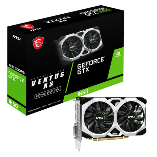 MSI GeForce GTX 1650 D6 VENTUS XS OC V3 4GB GDDR6 PCIe 3.0 Graphics Card 1 MSI GeForce GTX 1650 D6 VENTUS XS OC V3 4GB GDDR6 PCIe 3.0 Graphics Card