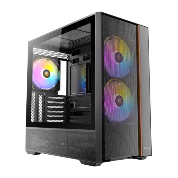 Antec FLUX REAR ARGB ATX Mid-Tower Tempered Glass Gaming Chassis 1 Antec FLUX REAR ARGB ATX Mid-Tower Tempered Glass Gaming Chassis
