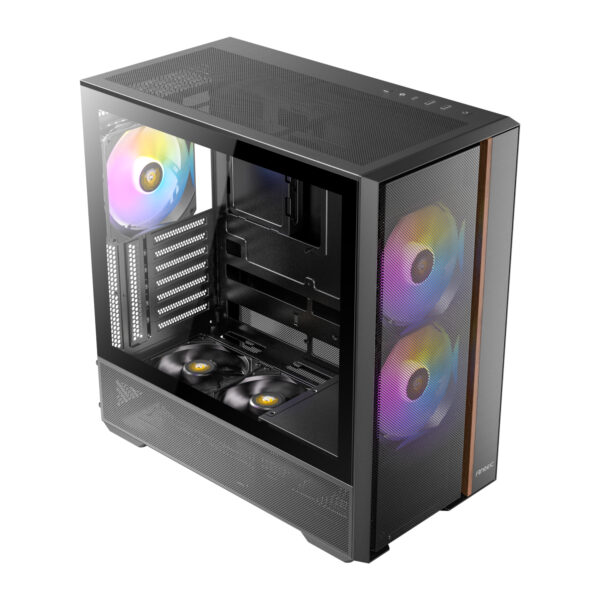 Antec FLUX REAR ARGB ATX Mid-Tower Tempered Glass Gaming Chassis 2 Antec FLUX REAR ARGB ATX Mid-Tower Tempered Glass Gaming Chassis