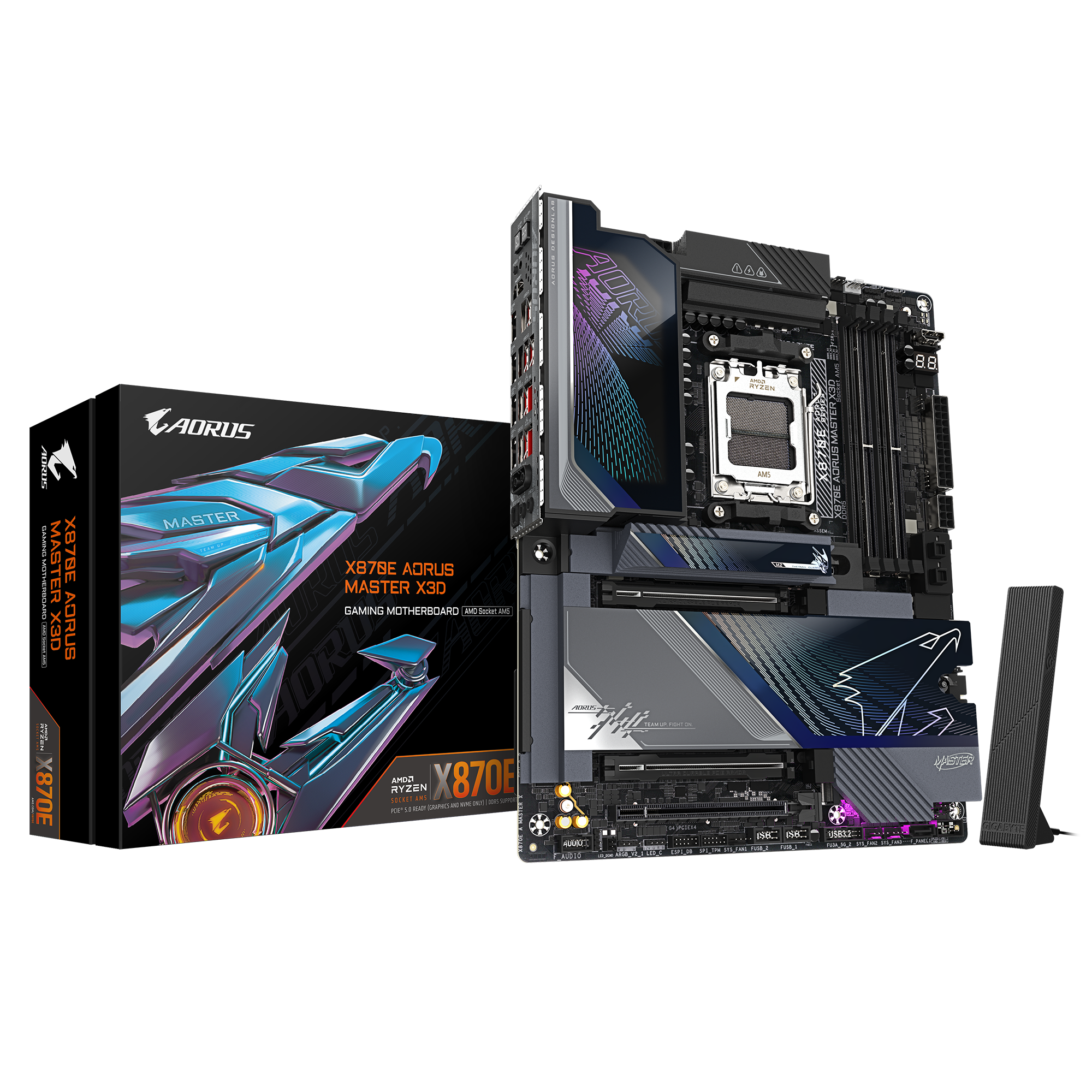 Gigabyte X870E AORUS MASTER X3D AMD AM5 ATX DDR5 PCIe 5.0 WiFi 7 Motherboard 1 Gigabyte X870E AORUS MASTER X3D AMD AM5 ATX DDR5 PCIe 5.0 WiFi 7 Motherboard