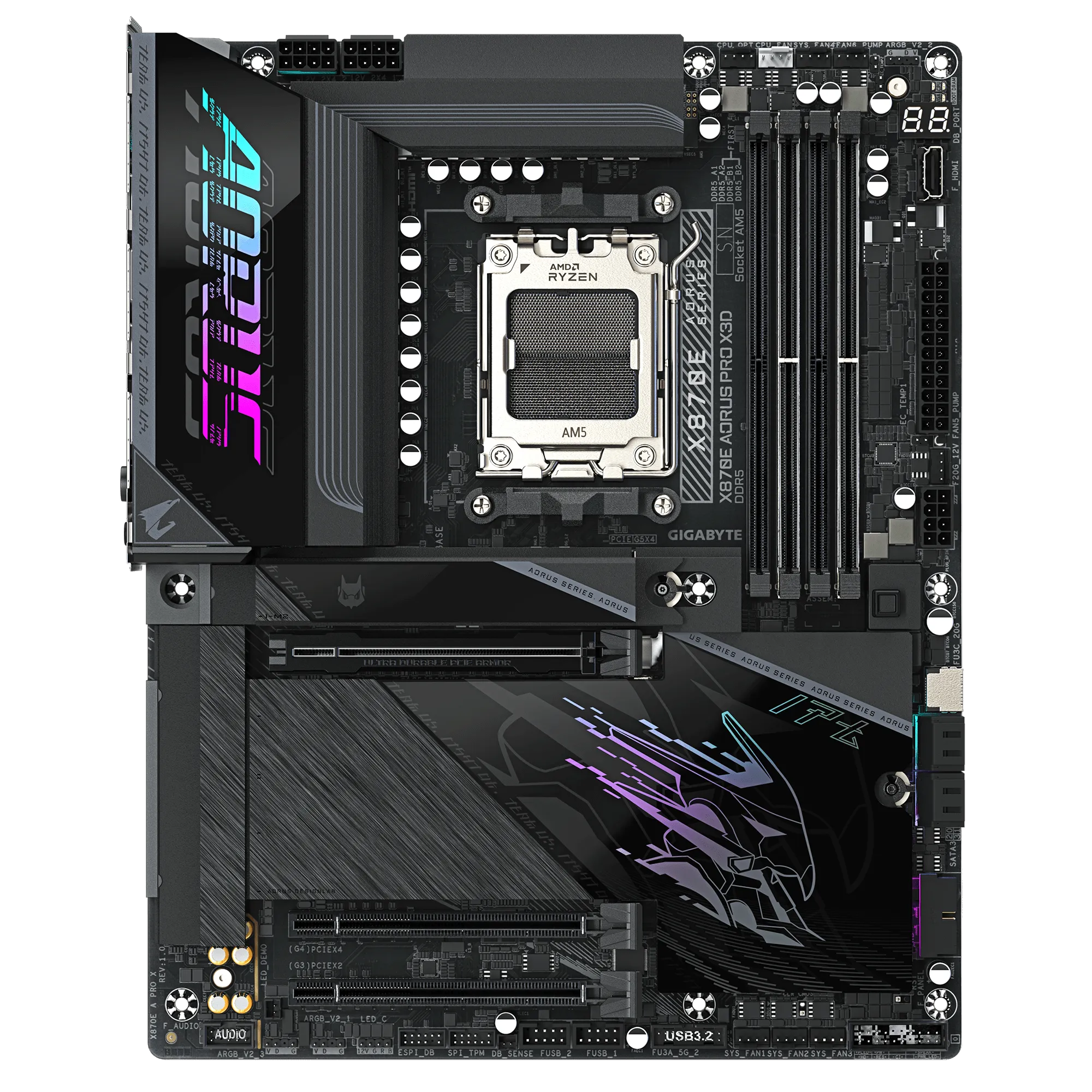 Gigabyte X870E AORUS PRO X3D AMD AM5 ATX DDR5 PCIe 5.0 WiFi 7 Motherboard 2 Gigabyte X870E AORUS PRO X3D AMD AM5 ATX DDR5 PCIe 5.0 WiFi 7 Motherboard