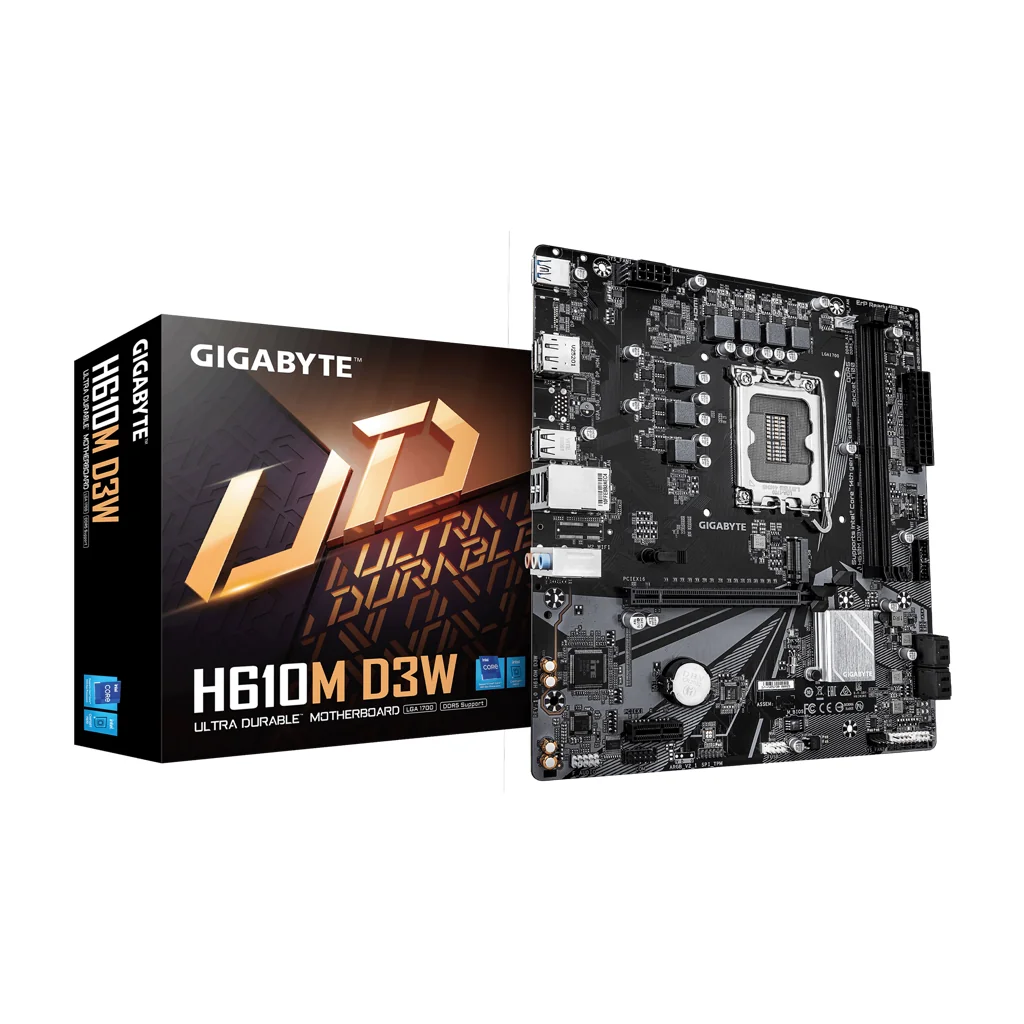 GIGABYTE H610M D3W Intel H610 LGA1700 Micro-ATX Motherboard 1 GIGABYTE H610M D3W Intel H610 LGA1700 Micro-ATX Motherboard