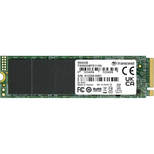 Transcend MTE115S 500GB PCIe 3.0 x4 NVMe M.2 2280 SSD