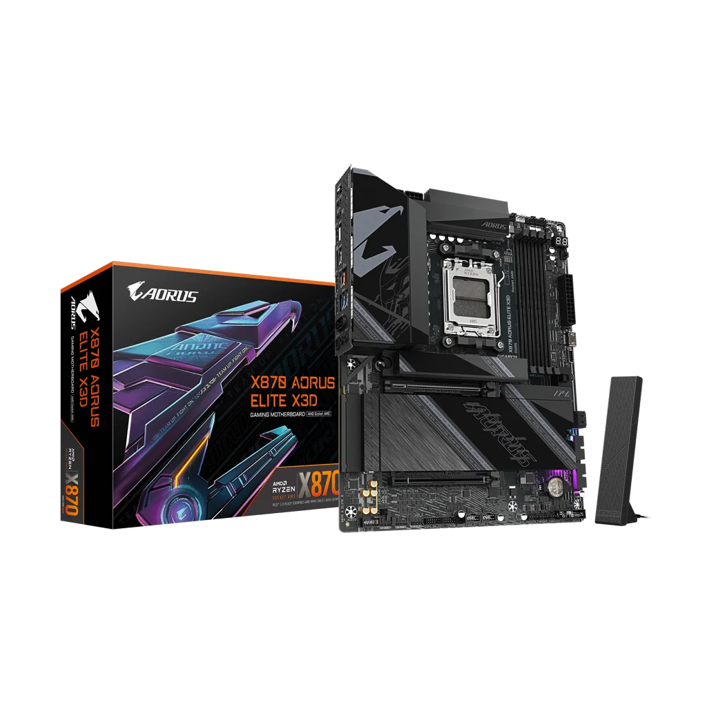 GIGABYTE X870 AORUS ELITE X3D AMD X870 Ryzen AM5 ATX Motherboard 1 GIGABYTE X870 AORUS ELITE X3D AMD X870 Ryzen AM5 ATX Motherboard