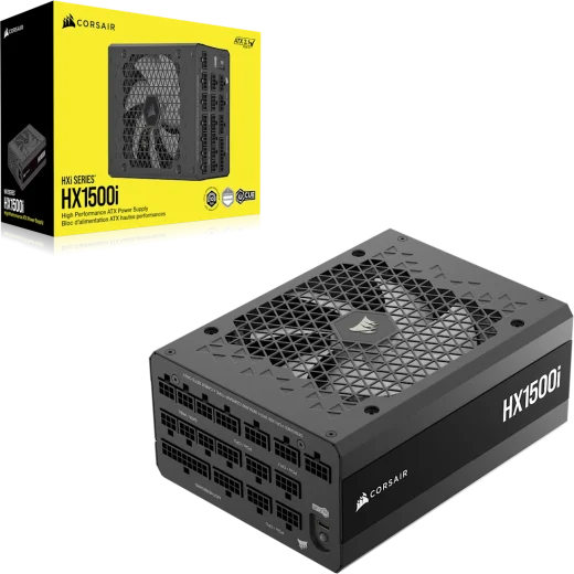 Corsair HXi Series HX1500i 1500W 80 PLUS Platinum Fully Modular ATX 3.1 PCIe 5.1 Digital Power Supply