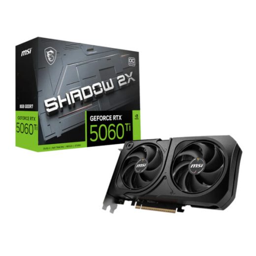 MSI GeForce RTX 5060 Ti SHADOW 2X OC PLUS 8GB GDDR7 128-Bit PCIe 5.0 Graphics Card