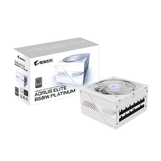 Gigabyte AORUS ELITE P850W ICE 850W 80 PLUS Platinum Fully Modular ATX 3.1 PCIe 5.1 White Power Supply