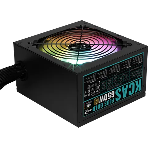 AeroCool KCAS Plus Gold 650W 80+ Gold ARGB ATX Power Supply 2 AeroCool KCAS Plus Gold 650W 80+ Gold ARGB ATX Power Supply