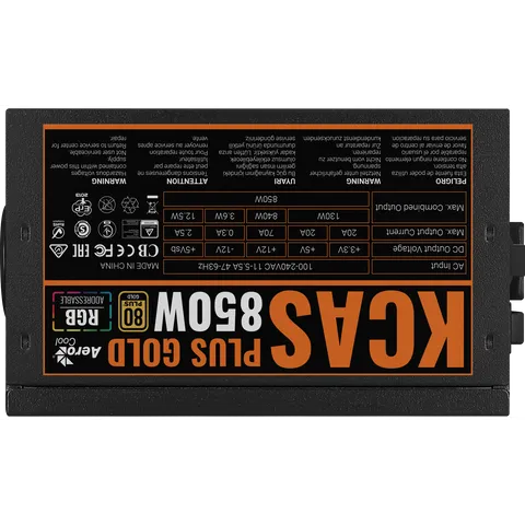 AeroCool KCAS Plus Gold 850W 80+ Gold ARGB ATX Power Supply 5 AeroCool KCAS Plus Gold 850W 80+ Gold ARGB ATX Power Supply