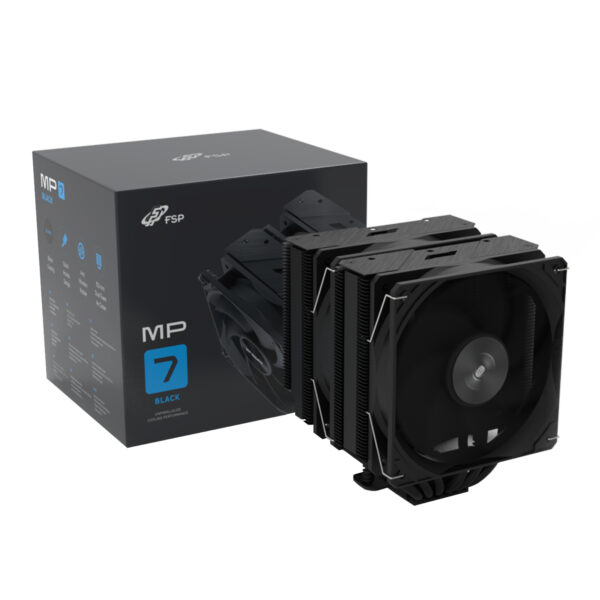 FSP MP7 Black Dual Tower 120mm PWM CPU Black Air Cooler 6 FSP MP7 Black Dual Tower 120mm PWM CPU Black Air Cooler