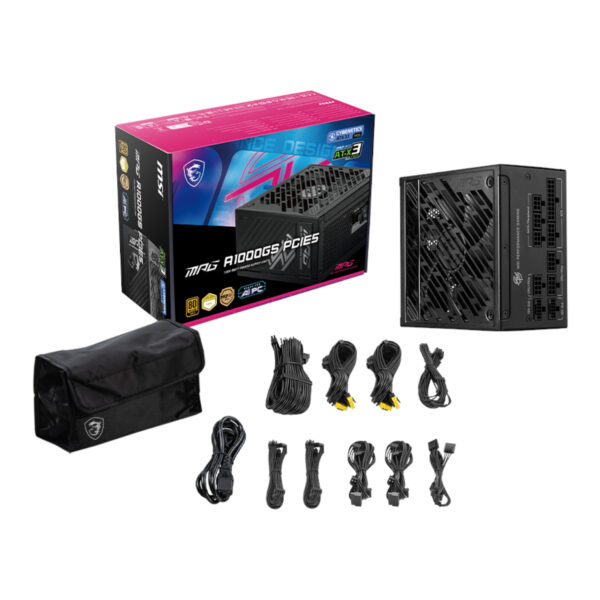 MSI MPG A1000GS PCIE5 1000W 80 PLUS Gold Fully Modular ATX 3.1 Power Supply 5 MSI MPG A1000GS PCIE5 1000W 80 PLUS Gold Fully Modular ATX 3.1 Power Supply