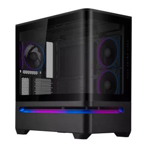 ASUS Prime AP202 ARGB Black Panoramic Tempered Glass Micro-ATX Gaming Case
