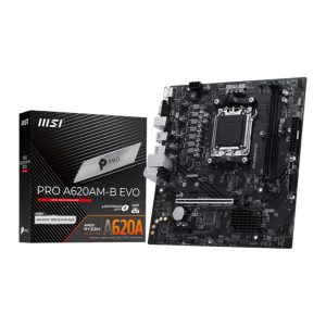 MSI PRO A620AM-B EVO AMD Ryzen AM5 Micro-ATX Motherboard