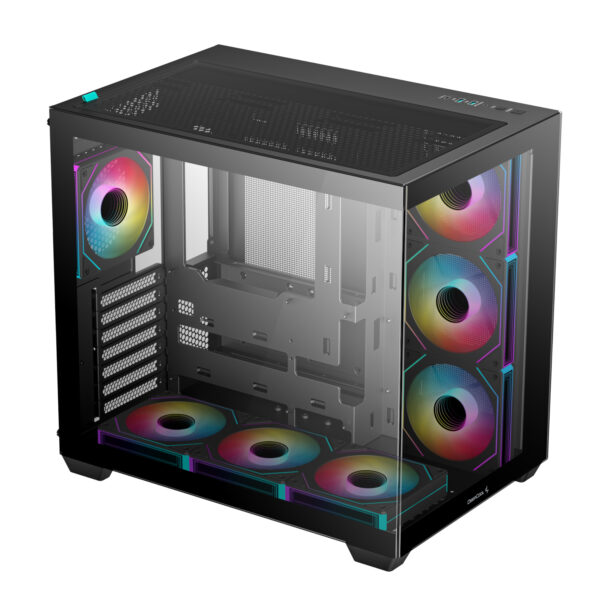 DeepCool CG530 7F Black Dual-Chamber Panoramic Tempered Glass ATX Gaming Case 2 DeepCool CG530 7F Black Dual-Chamber Panoramic Tempered Glass ATX Gaming Case